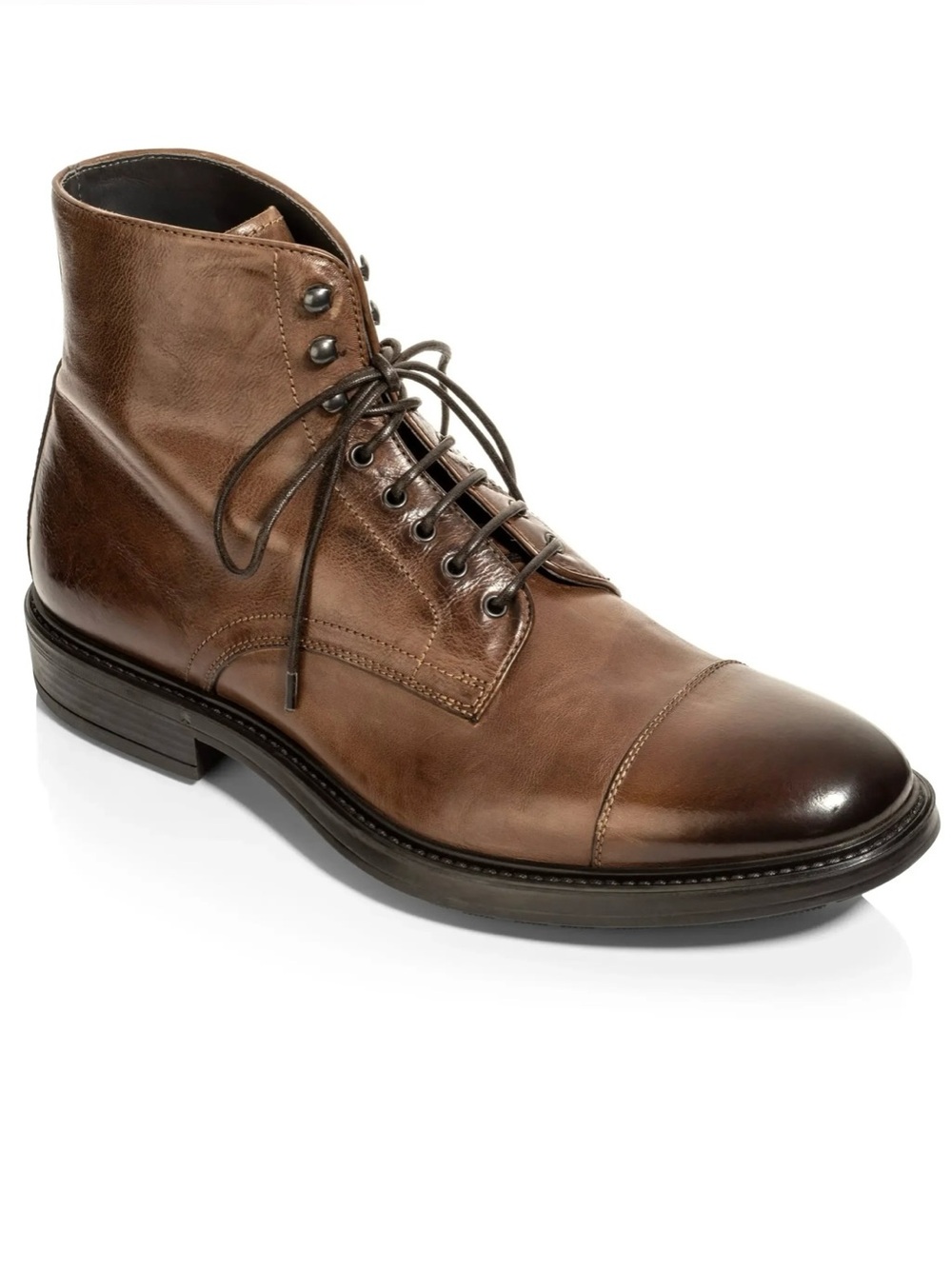 To Boot New York Adam Derrick Burkett Cognac Cap Toe Lace-Up Boot size 10 1/2